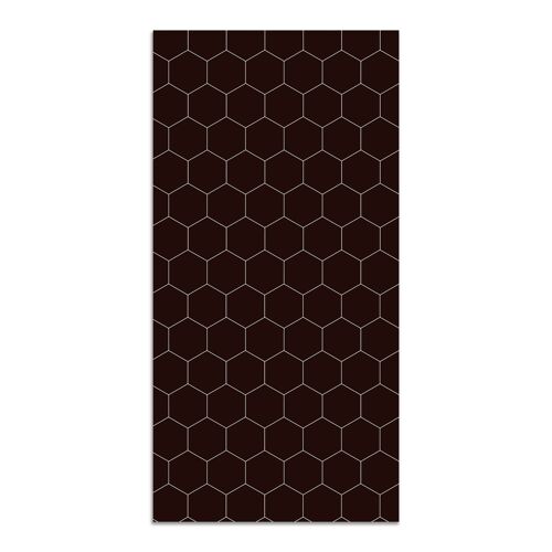 Tapis Vinyle Mosaïque Hexagones Noir 120x160cm