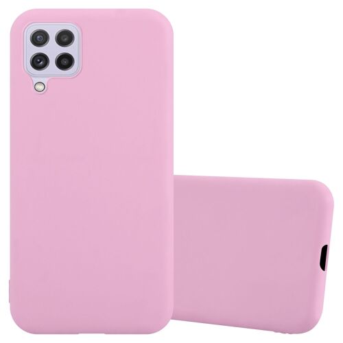 Cadorabo Housse compatible avec Samsung Galaxy A22 4G / M22 / M32 4G en CANDY ROSE VIF - Étui de protection en silicone TPU flexible