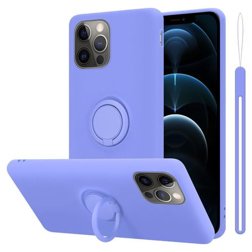 Cadorabo Housse Compatible Avec Apple Iphone 13 Mini En Liquid Light Purple - Étui De Protection En Silicone Tpu Flexible Avec Anneau