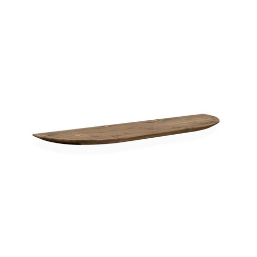 Étagère arrondie en bois de sapin flottant vieilli 120x3,2cm