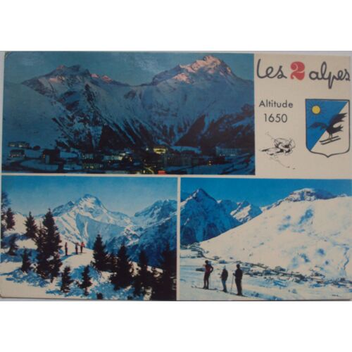 France.. Les 2 Alpes Altitude 1650 (38 Isère) Vues Générales La Muzelle (3459m) Et L'écusson.