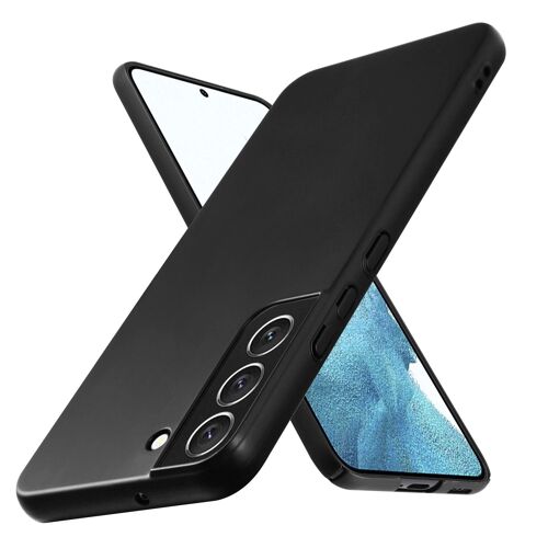 Coque pour Samsung Galaxy S22 PLUS en METALLIC NOIR Hard Case Housse de protection Étui d'aspect métallique contre les rayures et les chocs