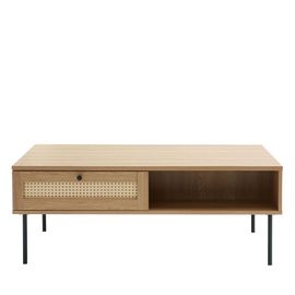 Drawer - Rinto - Table Basse 1 Tiroir En Bois Et Métal - Marron