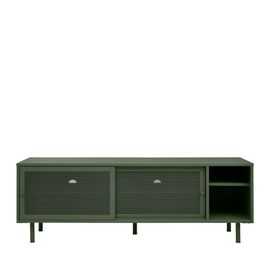 Drawer - Kiso - Meuble Tv 2 Portes, 2 Niches En Métal L160cm - Vert