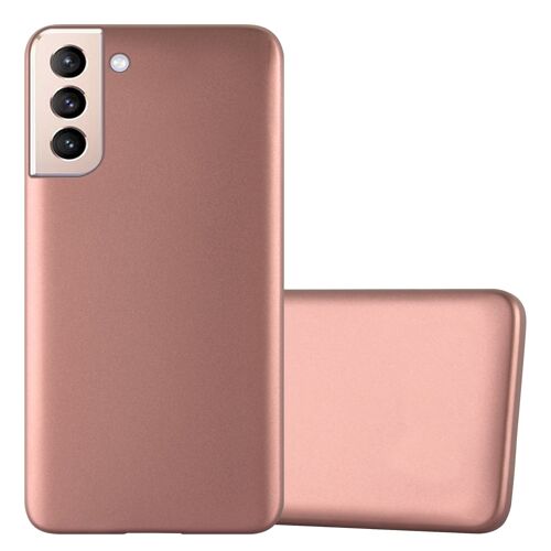 Coque pour Samsung Galaxy S22 en METALLIC OR ROSE Housse de protection Étui en silicone TPU flexible