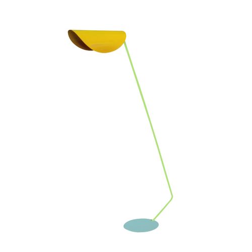 Lampadaire Liseuse Métal Jaune 85 Cm