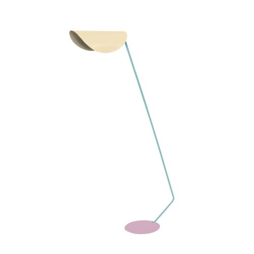 Lampadaire Liseuse Métal Beige 85 Cm