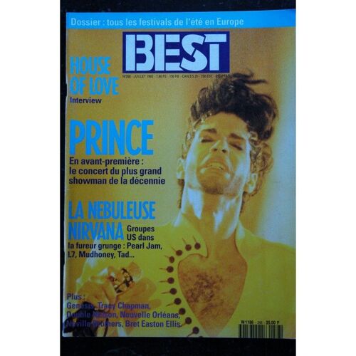 Best 288 Juillet 1992 Cover Prince Nirvana House Of Love Genesis Tracy Chapman