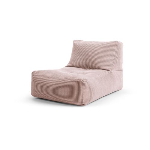 Pouf D'intérieur Avec Dossier En Velours Rose 65x100x65