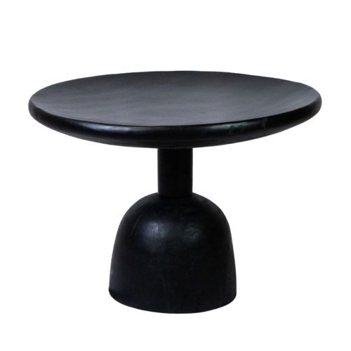 Table Basse Noire Ronde En Bois 45x65
