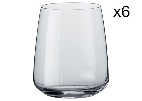 Lot De 6 Verres À Eau, Transparent, 37 Cl