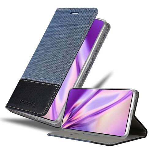 Cadorabo Housse compatible avec Samsung Galaxy S22 PLUS en BLEU NOIR - Étui de protection avec fermeture magnétique, fonction de support et compartiment pour carte