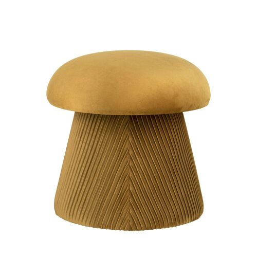 Pouf champignon en velours ø39cm - Ocre