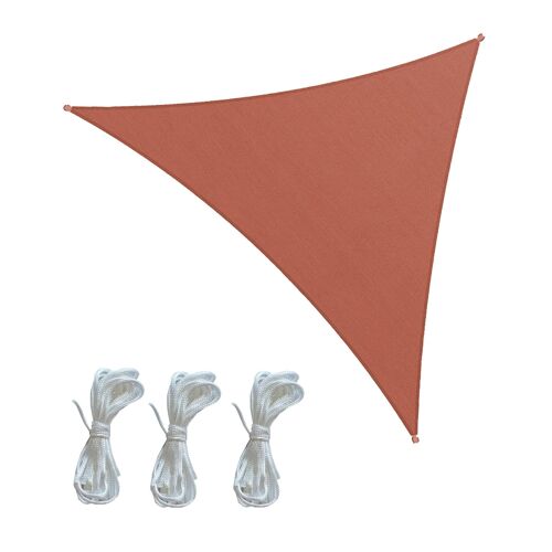 Toile D'ombrage Triangulaire Imperméable 5x5x5 En Rouge
