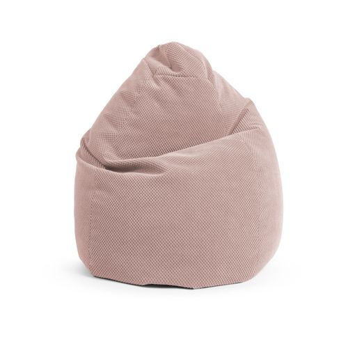 Pouf Poire Xxl D'intérieur Velours Rose 80x130