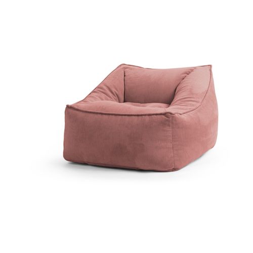 Pouf D'intérieur Avec Dossier En Velours Rose 95x75x60