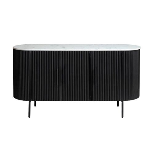 Buffet en métal noir 160 cm