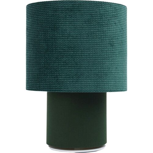 Lampe De Chevet Tissu Vert 20x20x29 Cm