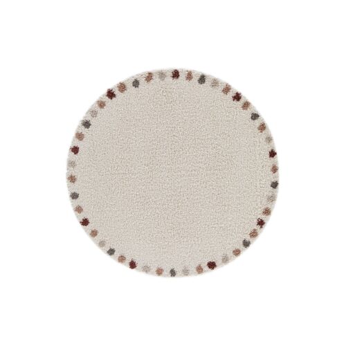 Tapis Rond Tout Doux Enfant Beige