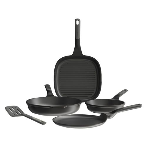 4-Pcs Set De Poêles Antiadhérente Stone+ Avec Spatule Balance