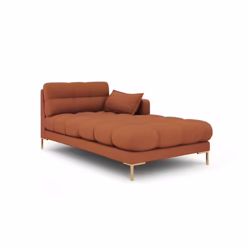 Méridienne Droite En Tissu Structurel Brique