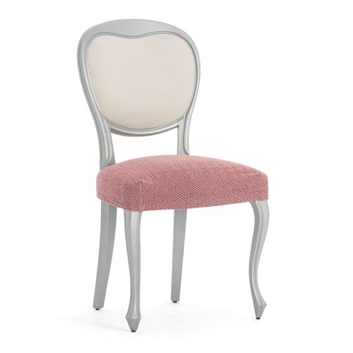 Pack 2 housses de chaise extensible rose 40 * 50 cm
