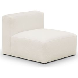 Chauffeuse Sans Accoudoirs Modulable En Tissu Bouclette Écru