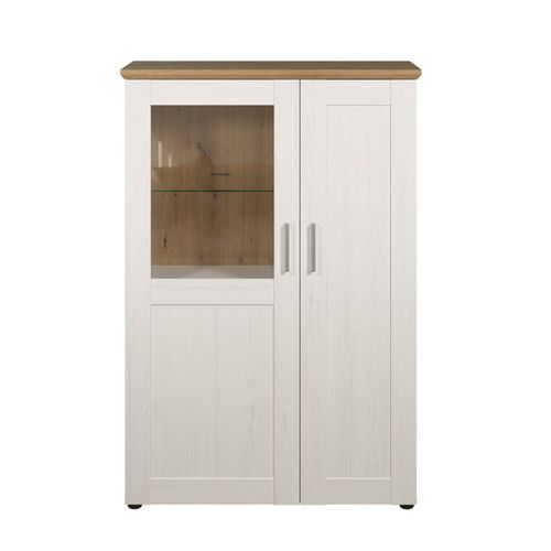 Vaisselier 2 Portes Dont Une Avec Verre Trempé - H140 Cm