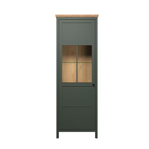 Vaisselier Avec Éclairage Led Inclus, 1 Porte - H198 Cm