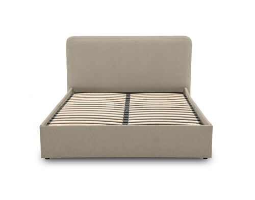 Lit coffre en Tissu 160x200 beige