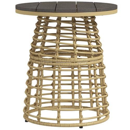 Table Basse De Jardin Table D'appoint Extérieur Résine Aspect Rotin