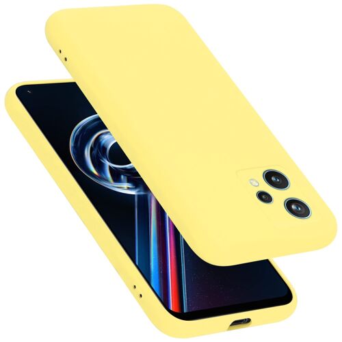Cadorabo Housse compatible avec Realme 9 5G / 9 PRO / V25 / Q5 / OnePlus Nord CE 2 LITE 5G en LIQUID YELLOW - Étui de protection en silicone TPU flexible