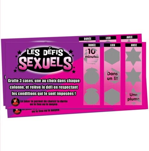 12 Tickets A Gratter Carte Les Défis Sexuels
