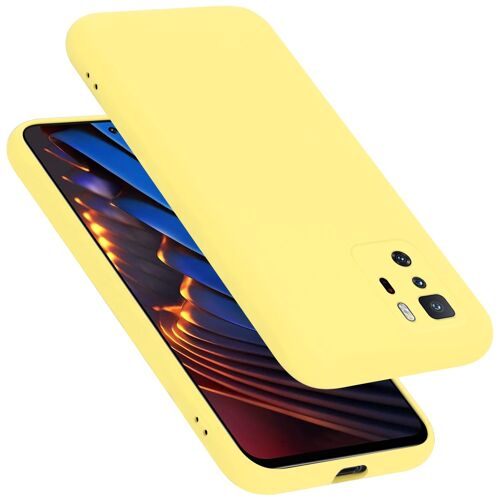 Cadorabo Housse compatible avec Xiaomi POCO X3 GT en LIQUID YELLOW - Étui de protection en silicone TPU flexible