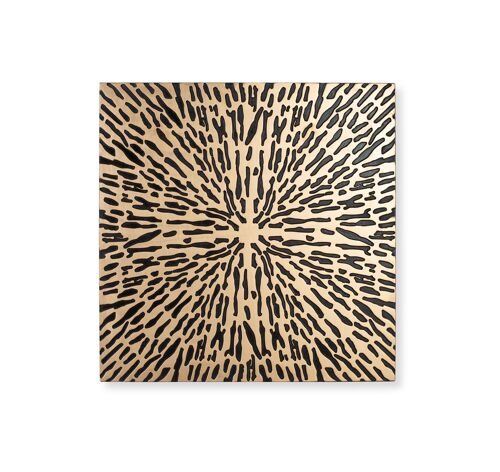 Tête lit MDF doré et noir