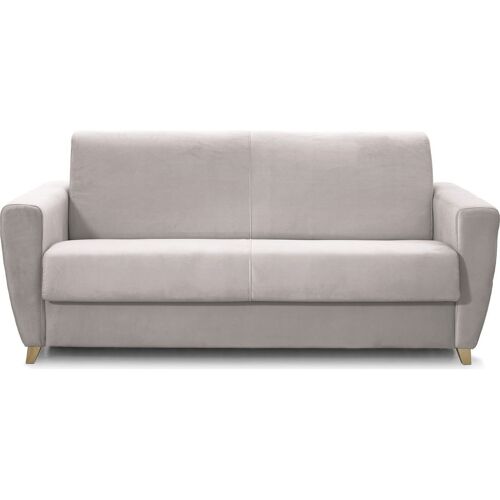 Canapé convertible express 3 places en velours taupe