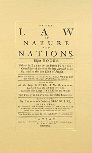 Of The Law Of Nature And Nations: Eight Books