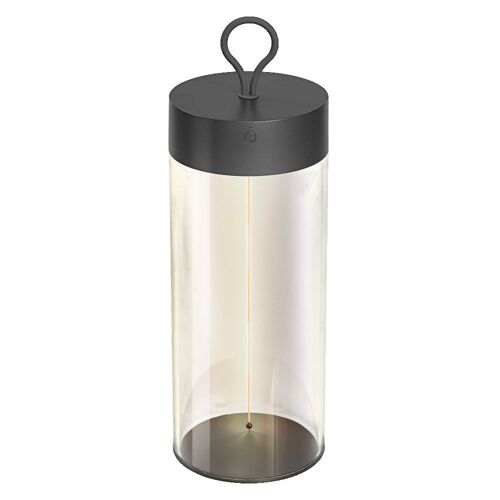 Lampe De Table Lumineuse En Pvc Gris, 32cm