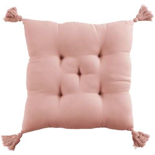 Coussin De Chaise Gaze De Coton Uni 40x40 Cm
