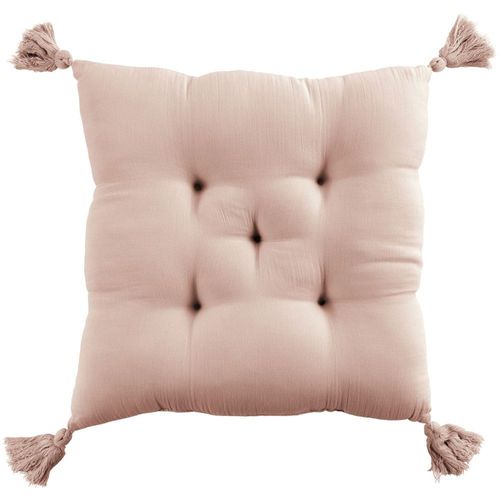 Coussin De Chaise Gaze De Coton Uni 40x40 Cm