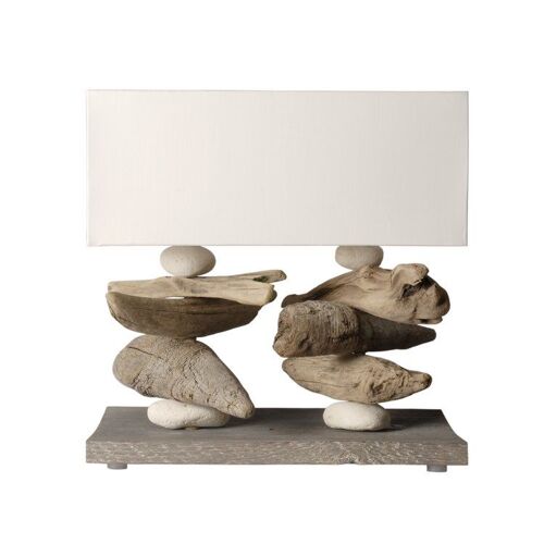 Lampe À Poser En Bois Blanc