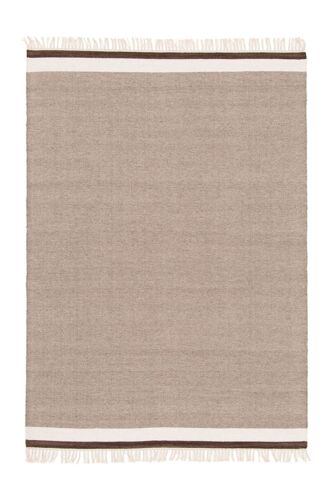 Tapis En Laine Et Coton Beige
