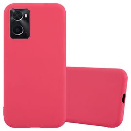 Coque Pour Oppo A36 / A76 / A96 4g / K10 4g / Realme 9i En Candy Rouge Housse De Protection Étui En Silicone Tpu Flexible