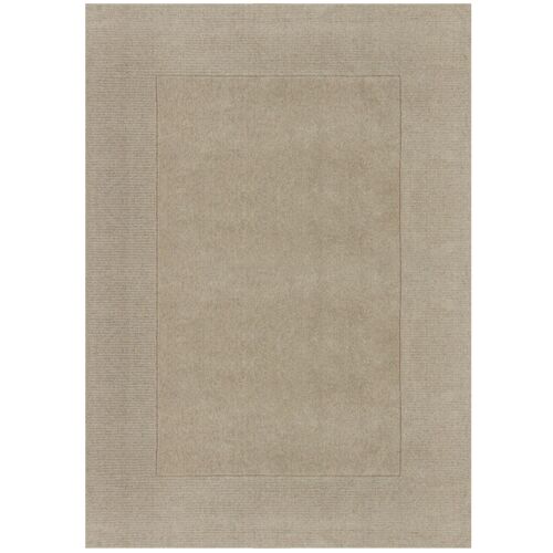 Tapis De Salon Uni En Laine Beige 120x170 Cm
