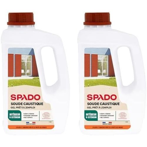 KAL-Soude Caustique Liquide -Décape Peintures, Lasures Et Vernis & Dégraisse -Formule Pré-Diluée Prête À L'Emploi -Fabrication Française -1 Litre (Lot De 2)