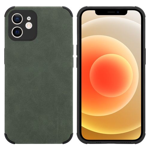 Cadorabo Housse Compatible Avec Apple Iphone 12 En Vert Émeraude - Étui De Protection En Silicone Tpu Avec Application Élégante En Similicuir