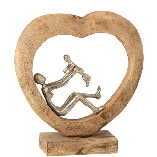 Statuette déco bois Amour 29x9x30cm