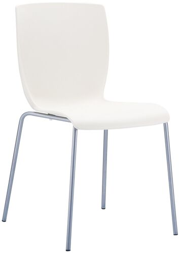 Chaise Salle À Manger Et Assise En Plastique Crème