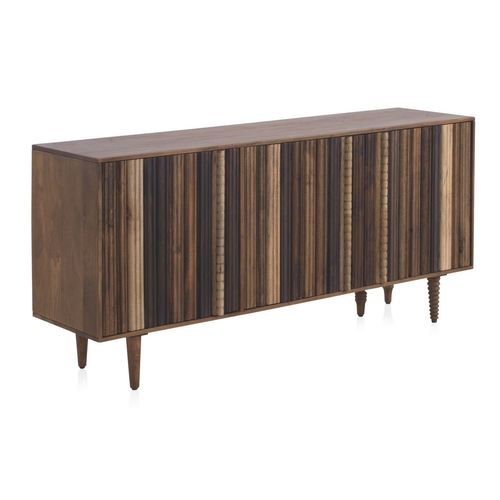 Buffet 3 Portes Multicolores En Acacia Massif