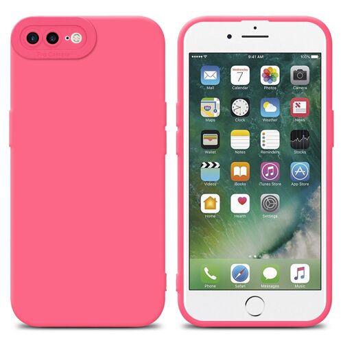Cadorabo Housse compatible avec Apple iPhone 7 PLUS / 7S PLUS / 8 PLUS en FLUID ROUGE - Étui de protection en silicone TPU flexible